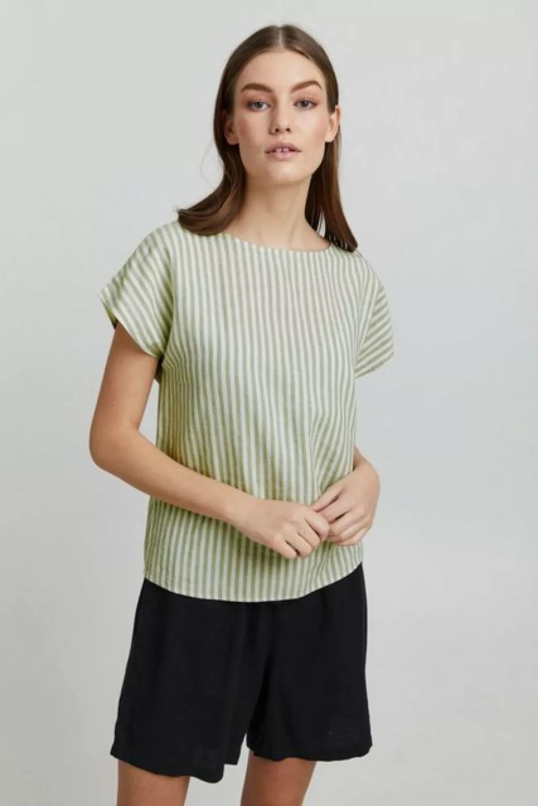 OXMO Shirtbluse ARNORA Bluse aus Leinenmix günstig online kaufen