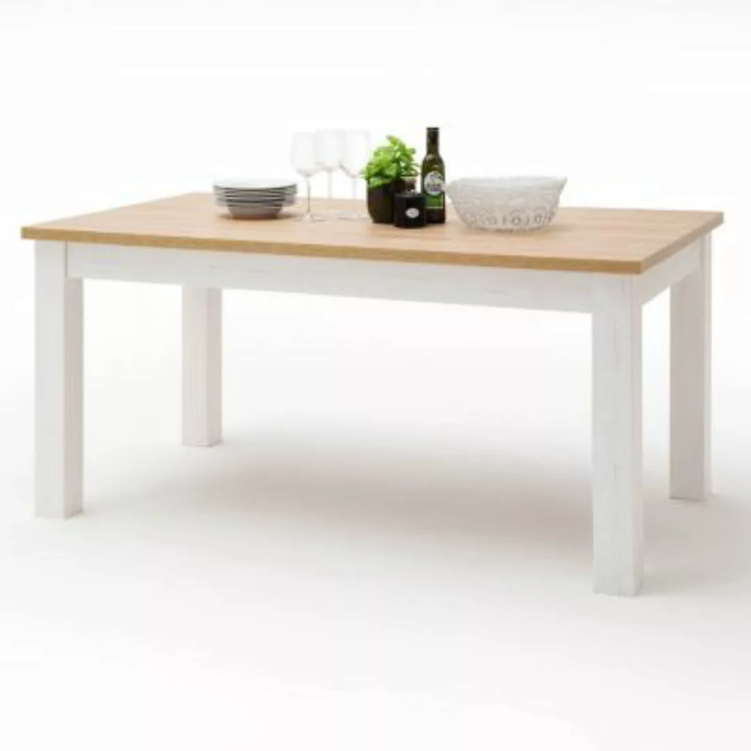 Lomadox Esszimmer-Tisch BRASILIA-05 Tischplatte in Grandson Oak & Gestell P günstig online kaufen