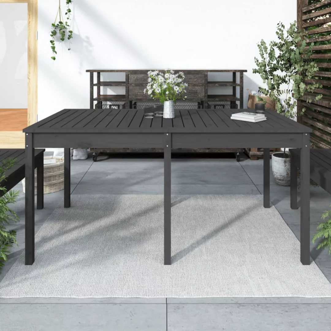 Vidaxl Gartentisch Grau 159,5x82,5x76 Cm Massivholz Kiefer günstig online kaufen