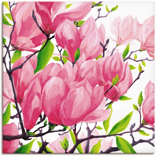 Artland Wandbild »Pinke Magnolien«, Blumen, (1 St.), als Alubild, Outdoorbi günstig online kaufen