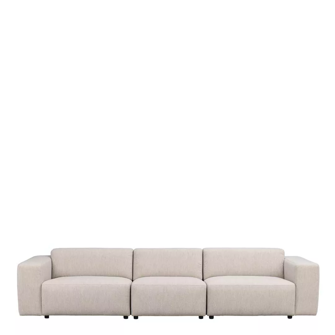 Großes Wohnzimmer Sofa in Cremefarben Boucle vier Sitzplätzen günstig online kaufen