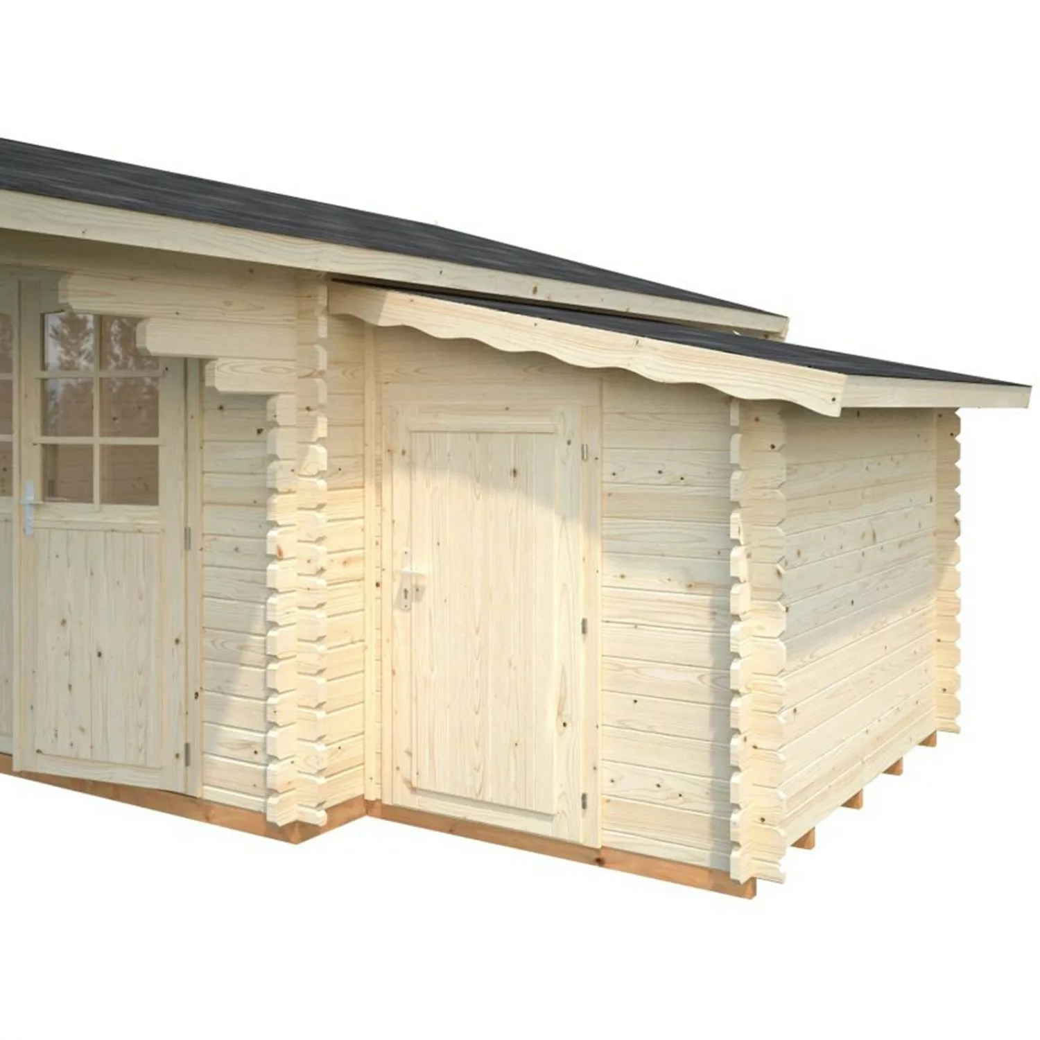Palmako Anbauschuppen für Holz-Gartenhäuser 153 cm x 215 cm günstig online kaufen