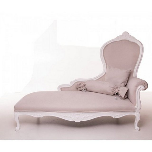 Casa Padrino Chaiselongue Luxus Barock Chaiselongue Creme / Altweiß Möbel - günstig online kaufen