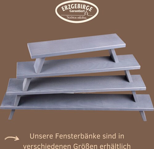 Weigla Schwibbogen-Fensterbank "Weihnachtsdeko", aus Holz, grau-lackiert, H günstig online kaufen