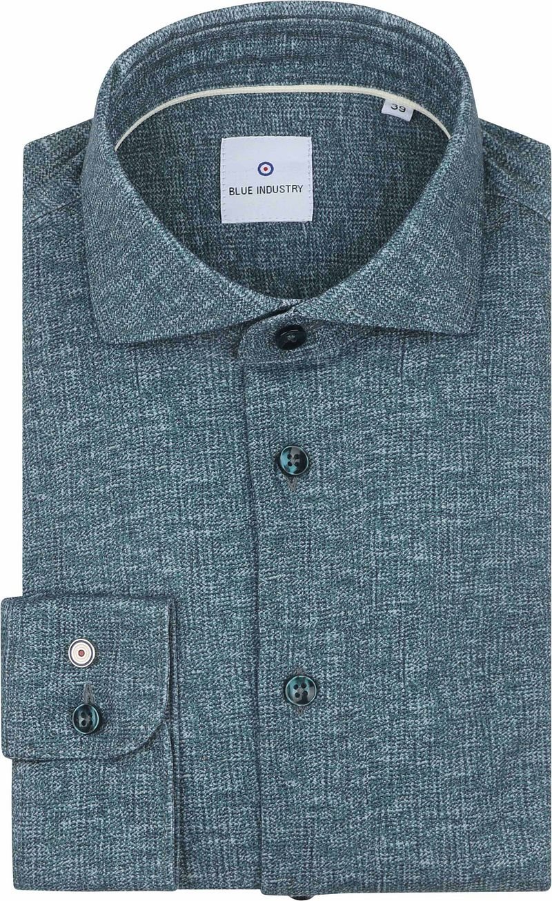 Blue Industry Slim-Fit Hemd Petrol Grün - Größe 39 günstig online kaufen