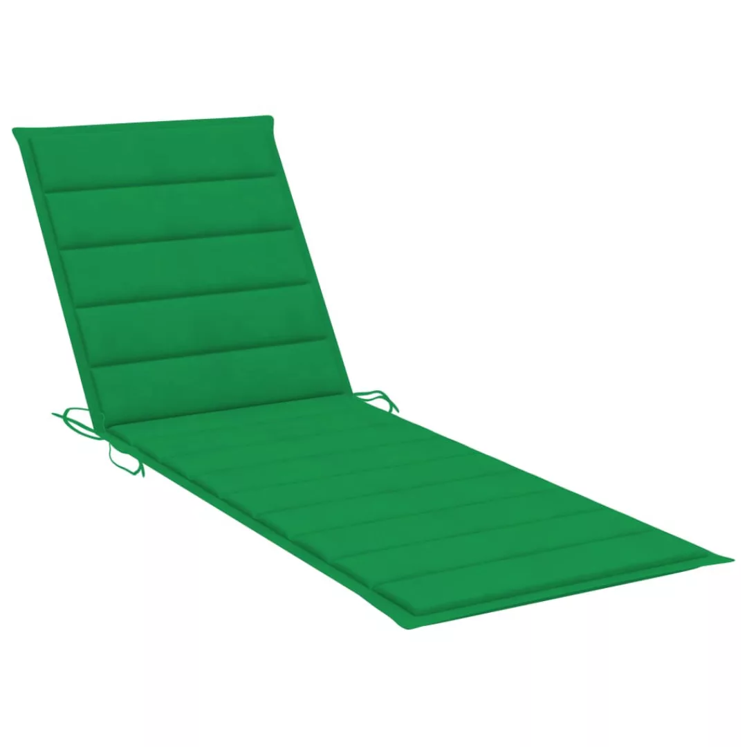 Sonnenliegen-auflage Grün 200x60x4 Cm Stoff günstig online kaufen