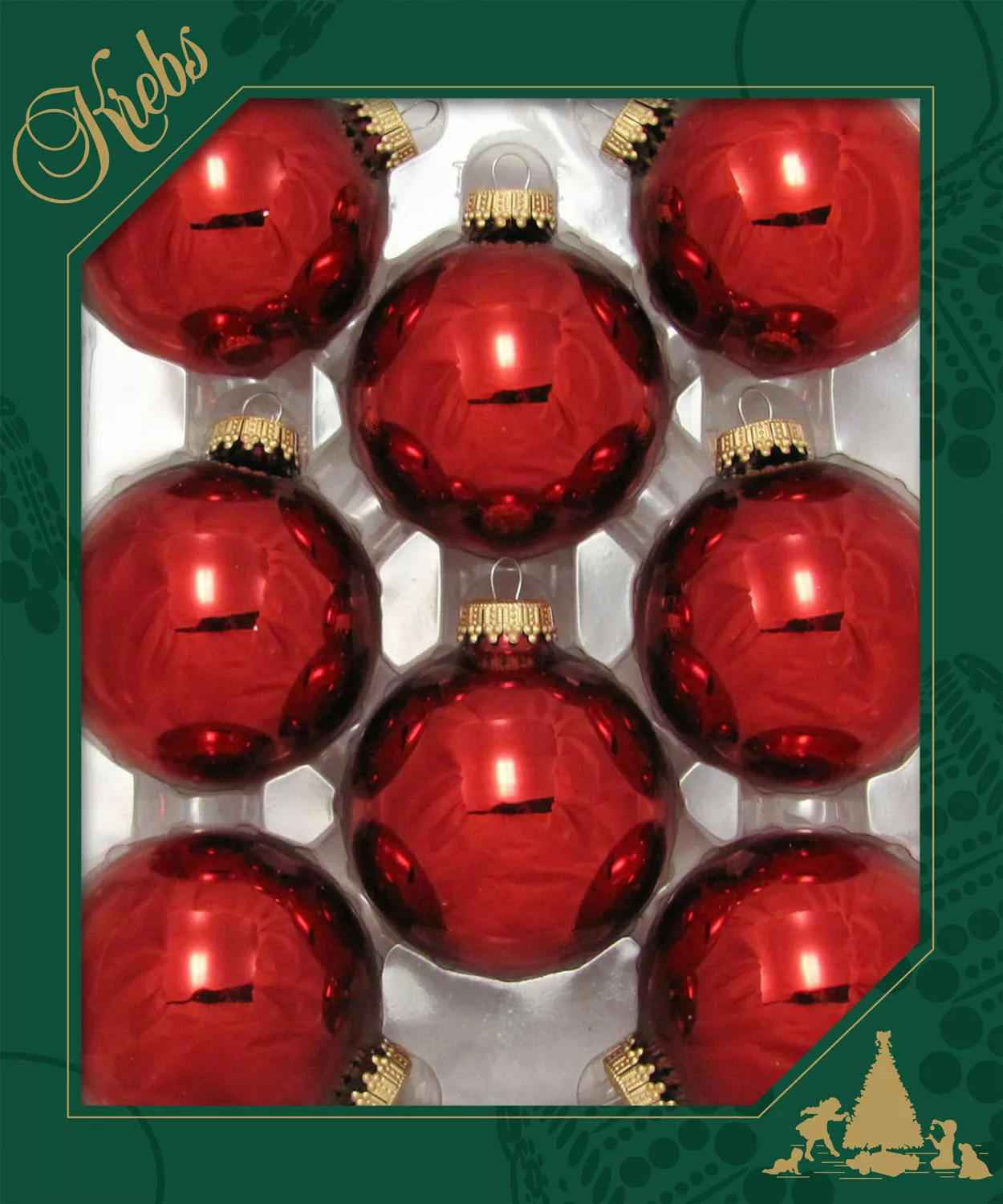 Krebs Glas Lauscha Weihnachtsbaumkugel »CBK70159, Weihnachtsdeko rot, Chris günstig online kaufen