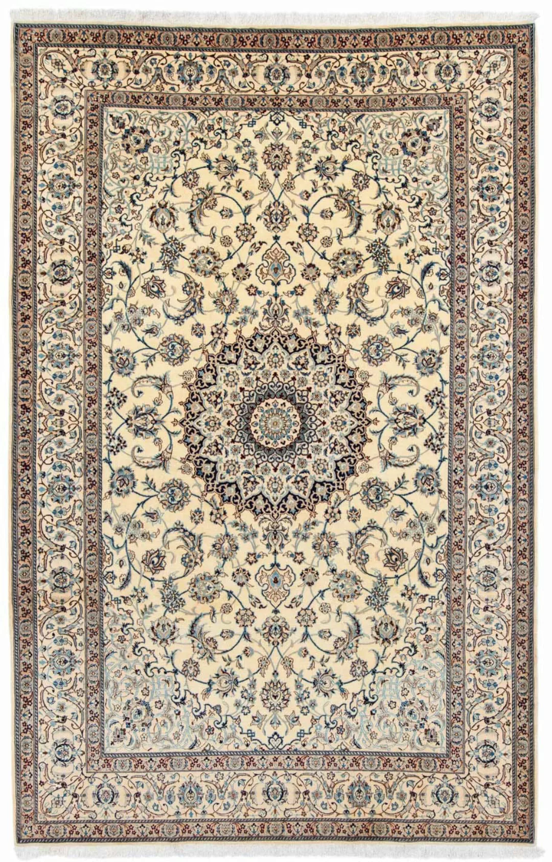 morgenland Wollteppich »Nain 9la Medaillon Beige 312 x 205 cm«, rechteckig, günstig online kaufen