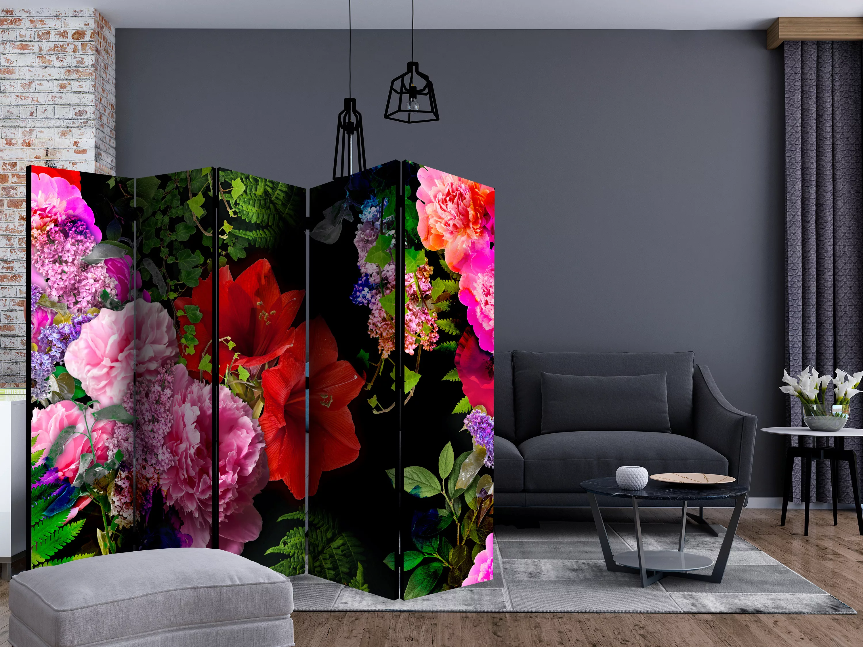 5-teiliges Paravent - Summer Evening Ii [room Dividers] günstig online kaufen