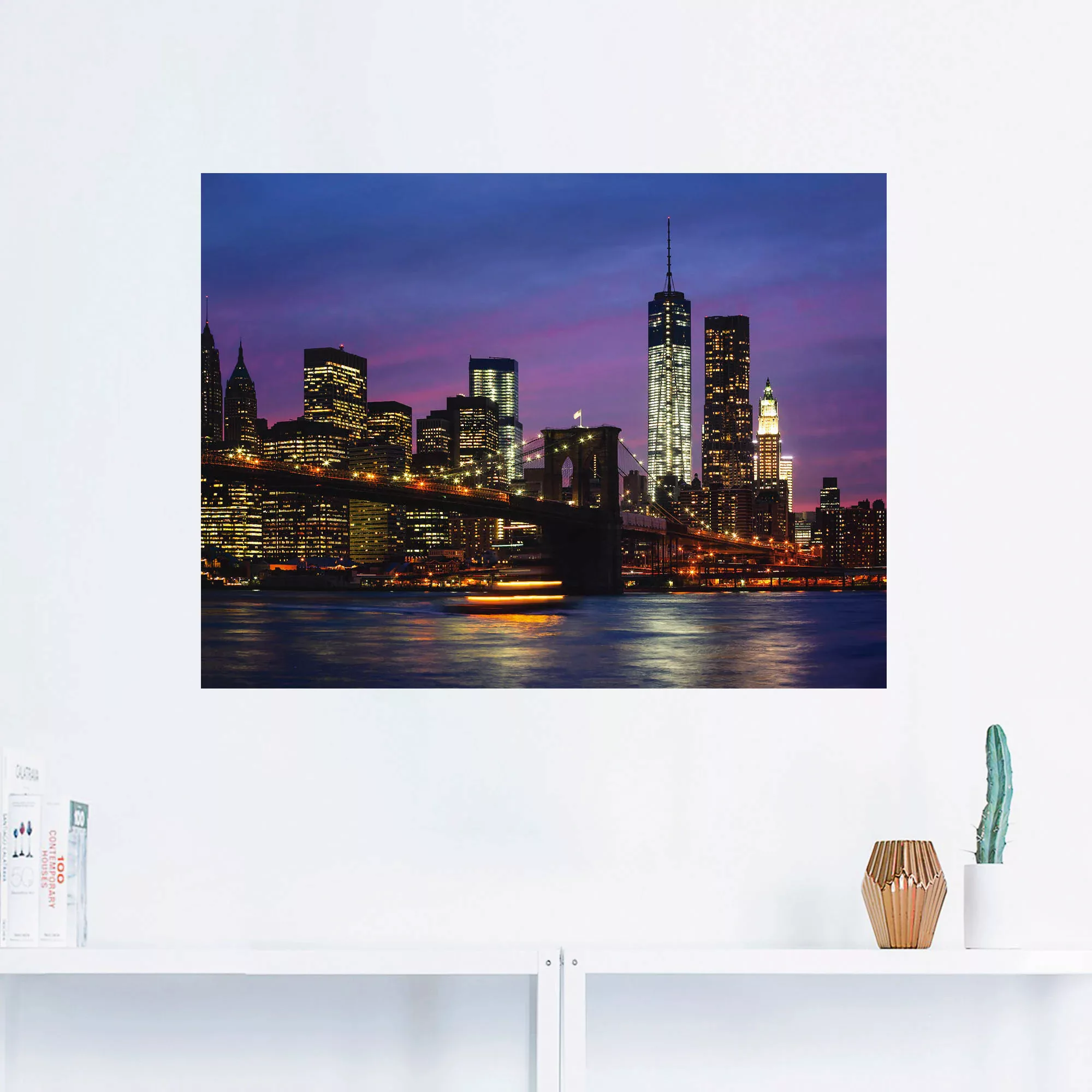 Artland Wandbild »Brooklyn Bridge«, Amerika, (1 St.), als Poster, Wandaufkl günstig online kaufen