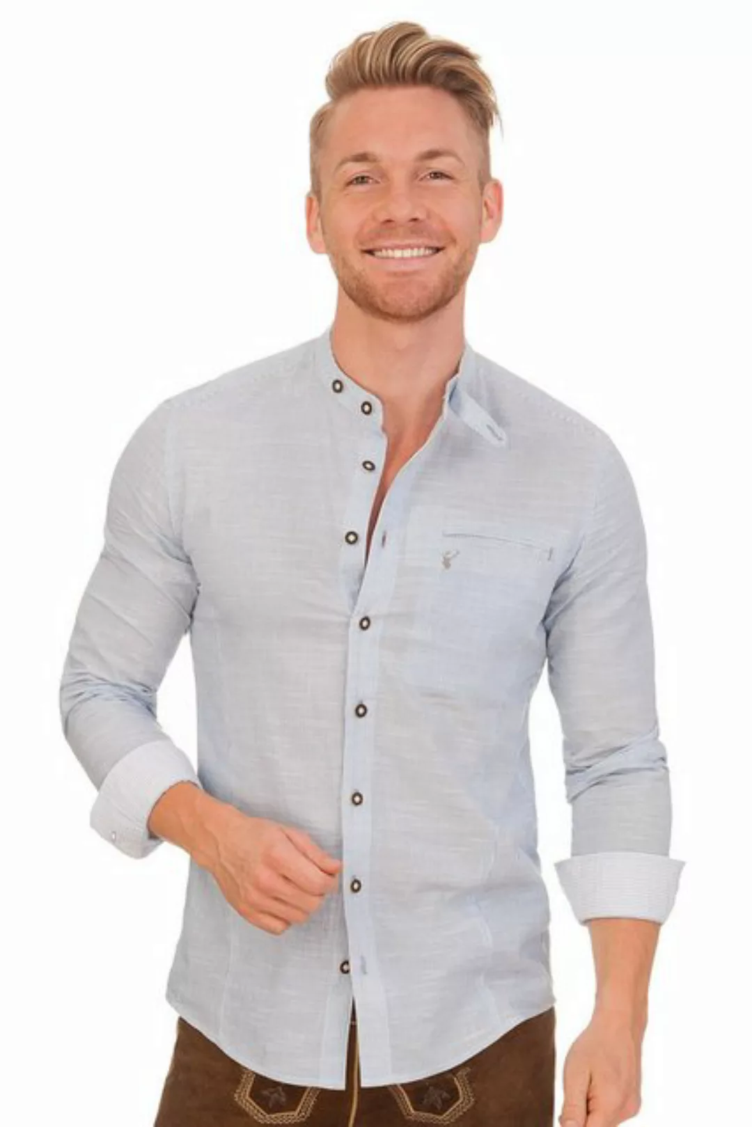 Spieth & Wensky Trachtenhemd Trachtenhemd - HEIDEN - blau günstig online kaufen
