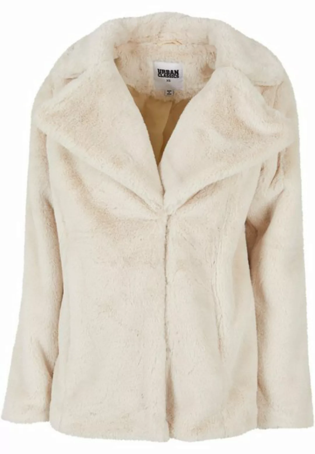 URBAN CLASSICS Winterjacke "Urban Classics Damen Ladies Lapel Teddy Jacket" günstig online kaufen