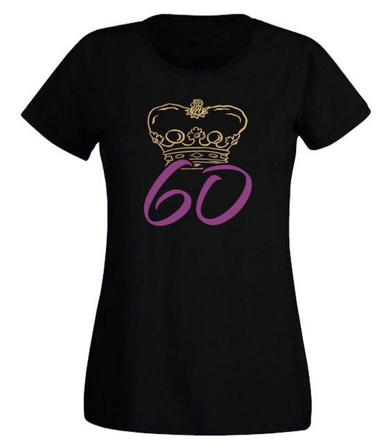 G-graphics T-Shirt Damen T-Shirt - Krone – 60 zum 60. Geburtstag, Slim-fit, günstig online kaufen
