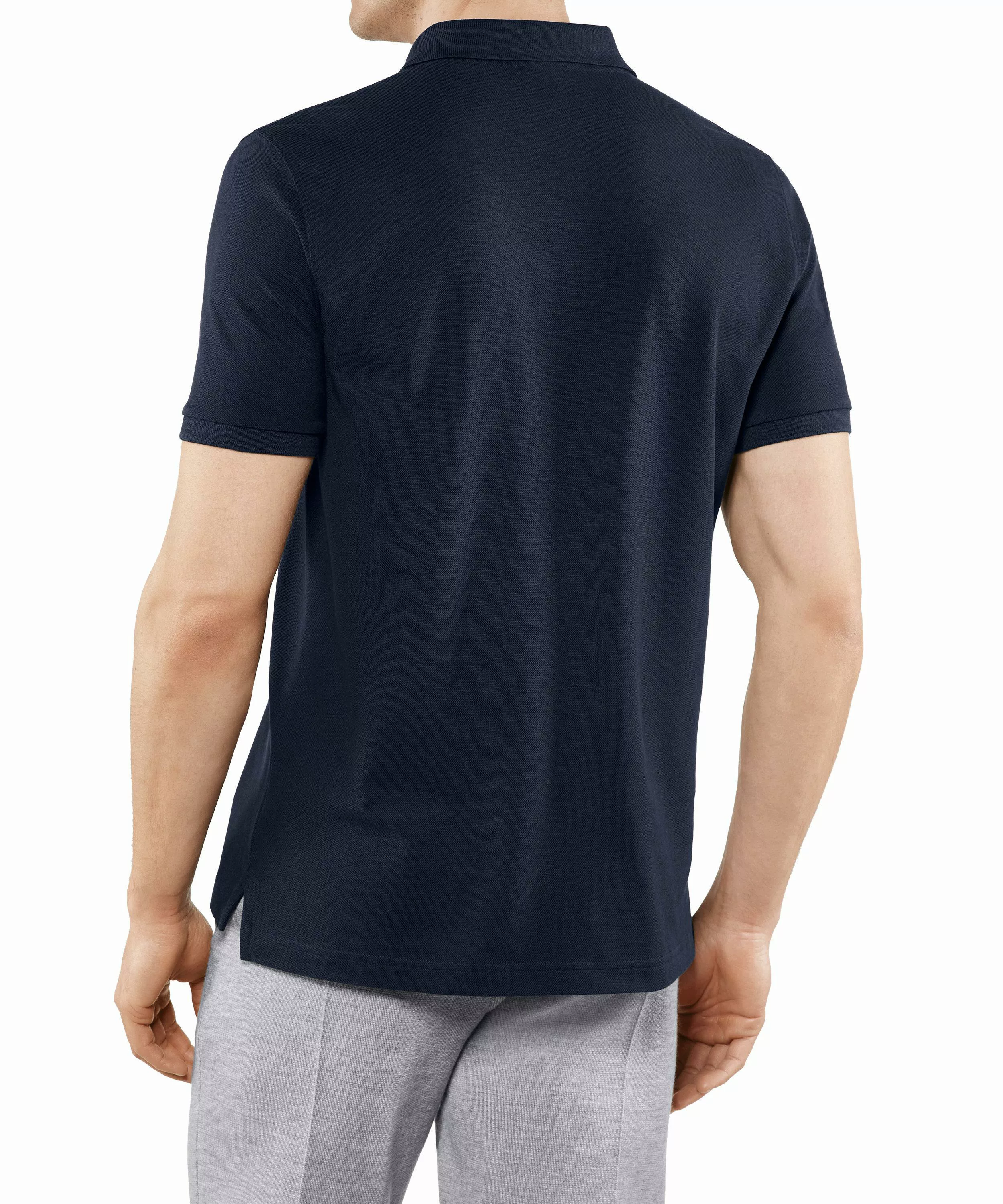 FALKE Polo Shirt Polo, Herren, L, Blau, Struktur, Baumwolle, 62101-611604 günstig online kaufen