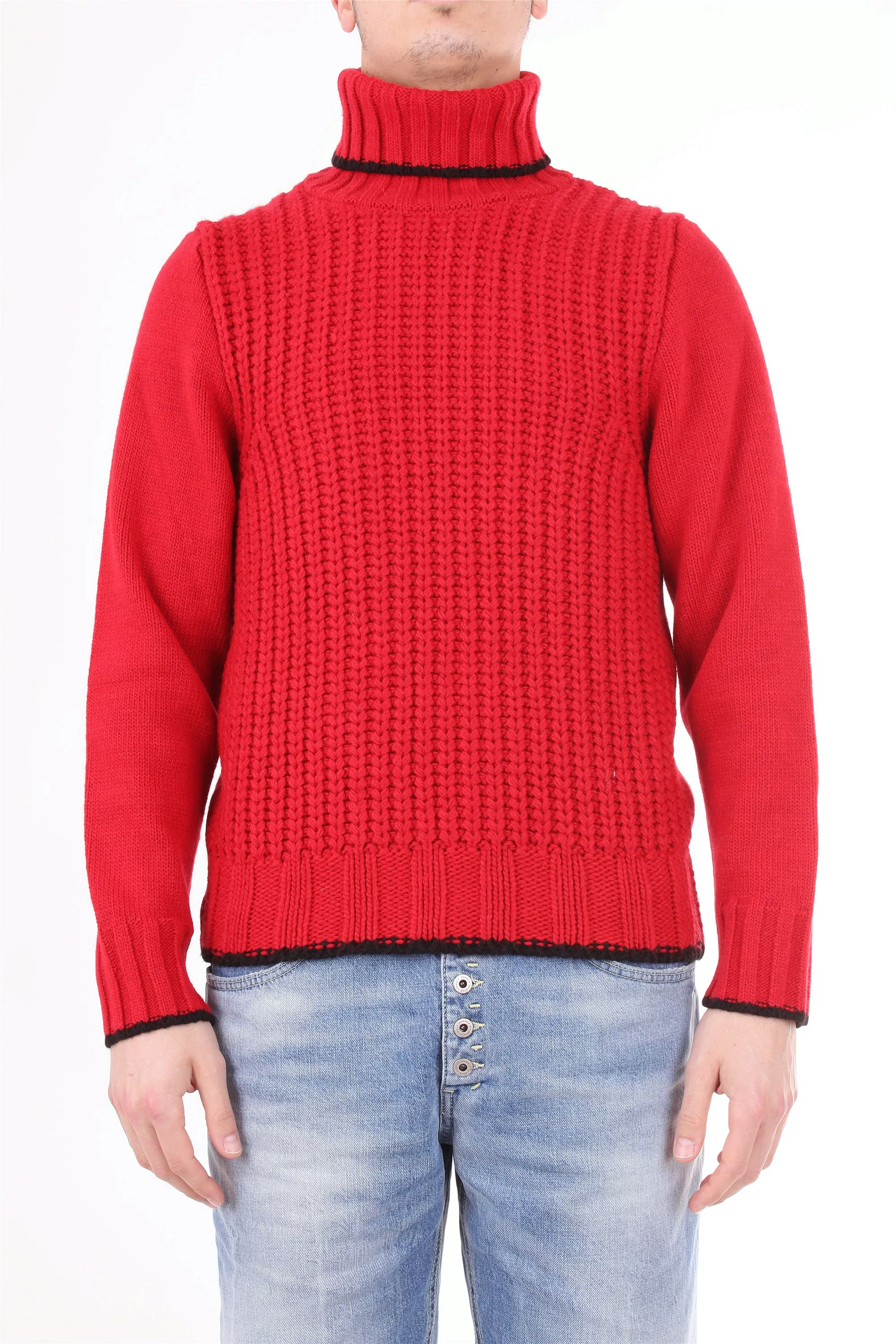 RELIVE Sweatshirt Herren rot Wolle Polyamid günstig online kaufen