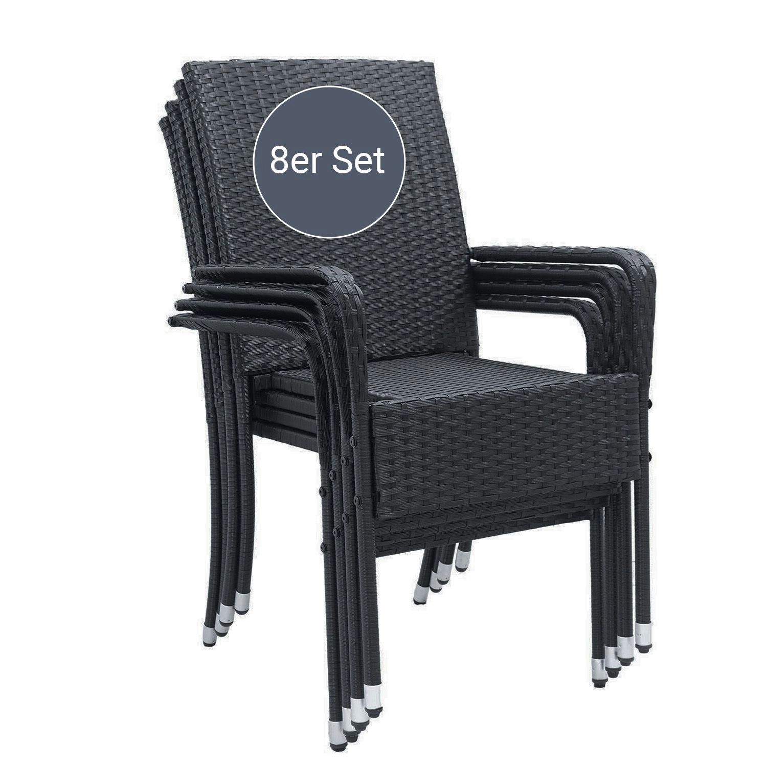 Juskys Gartenstuhl Yoro (8 St), stapelbar, günstig online kaufen