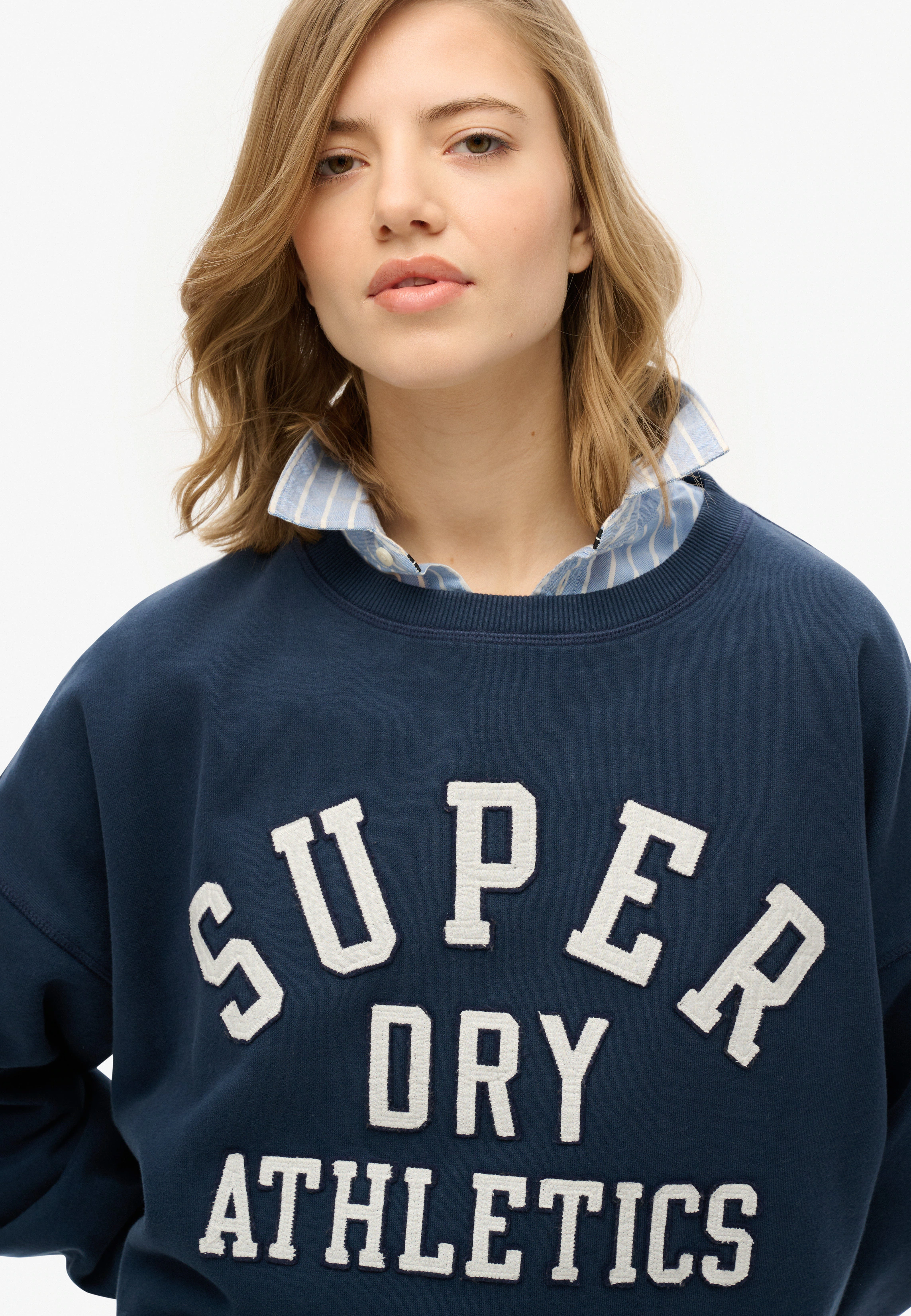 Superdry Sweatshirt "Ath Ess Relaxed Applique Crew" günstig online kaufen