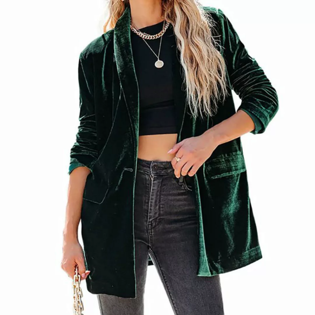 AFAZ New Trading UG Cardigan Grün Langarm-Cardigan-Jacke für Damen im Herbs günstig online kaufen