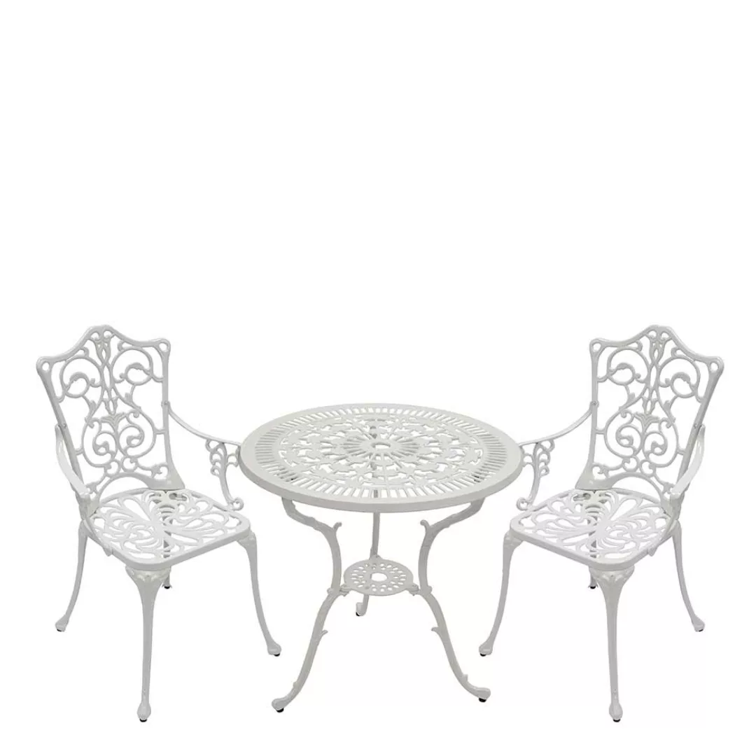 Gartensitzgruppen in Weiß Vintage Design (dreiteilig) günstig online kaufen