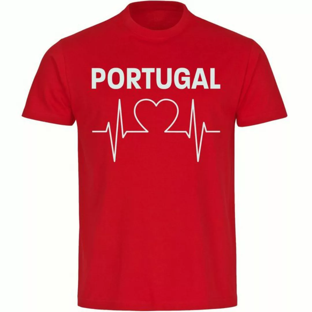 multifanshop T-Shirt Herren Portugal - Herzschlag - Männer günstig online kaufen