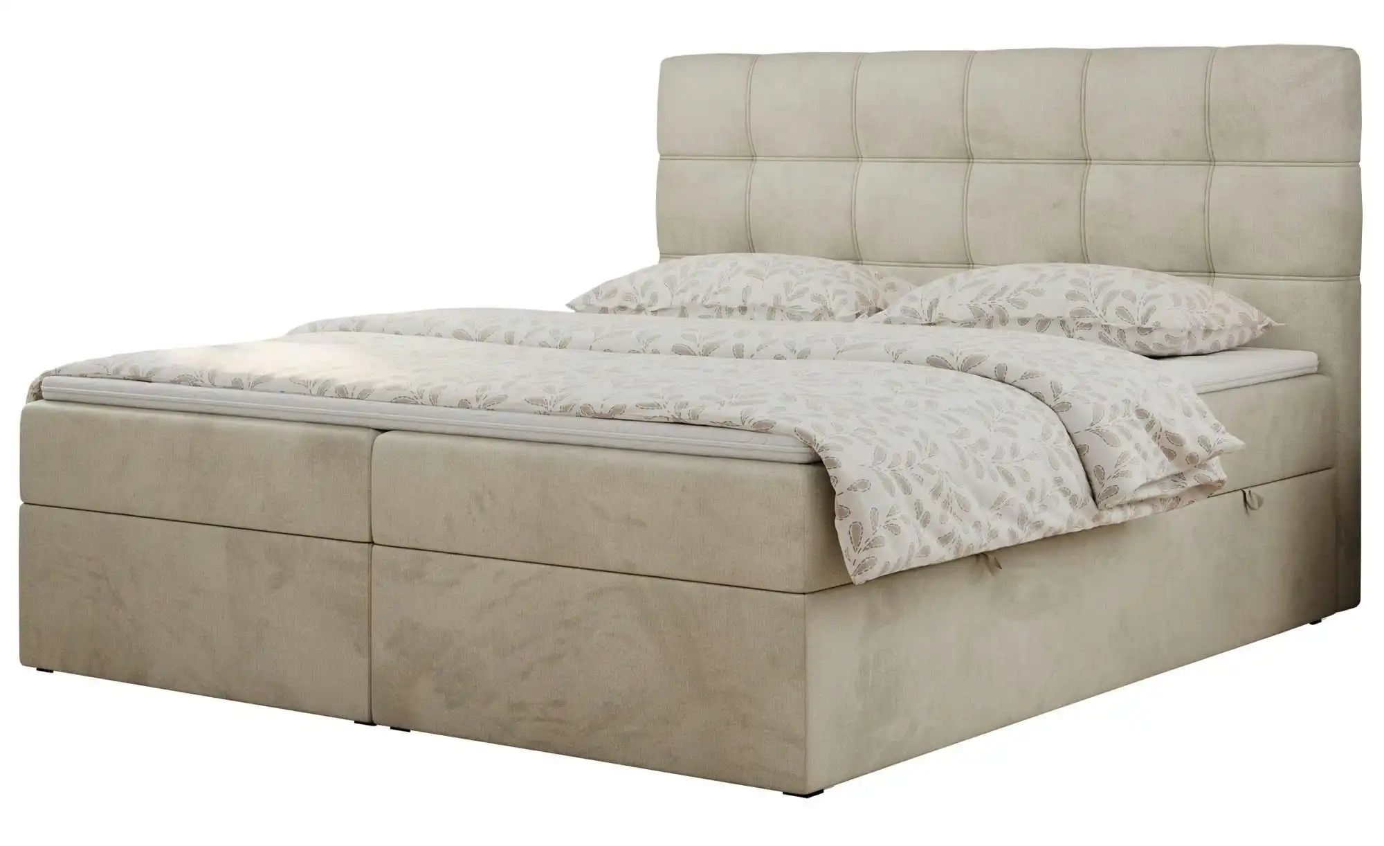 Boxbett mit Bettkasten Erni ¦ beige ¦ Maße (cm): H: 110 Betten > Polsterbet günstig online kaufen