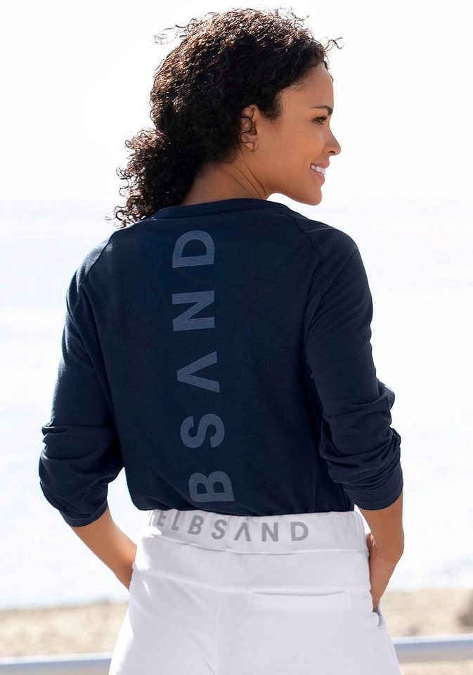 Elbsand Longsleeve Tinna mit Logodruck hinten, Langarmshirt aus Baumwoll-Mi günstig online kaufen