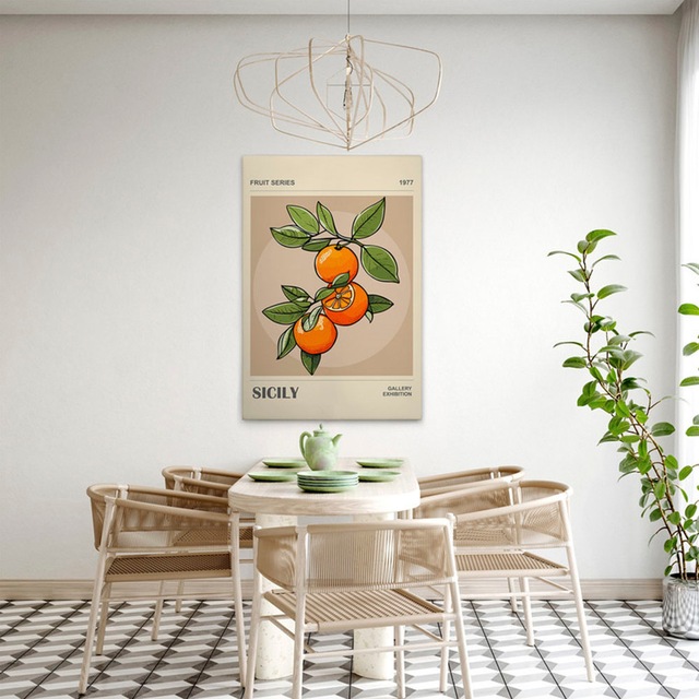 A.S. Création Leinwandbild "Citrus - Wandbild Beige Grün Orange Keilrahmen günstig online kaufen