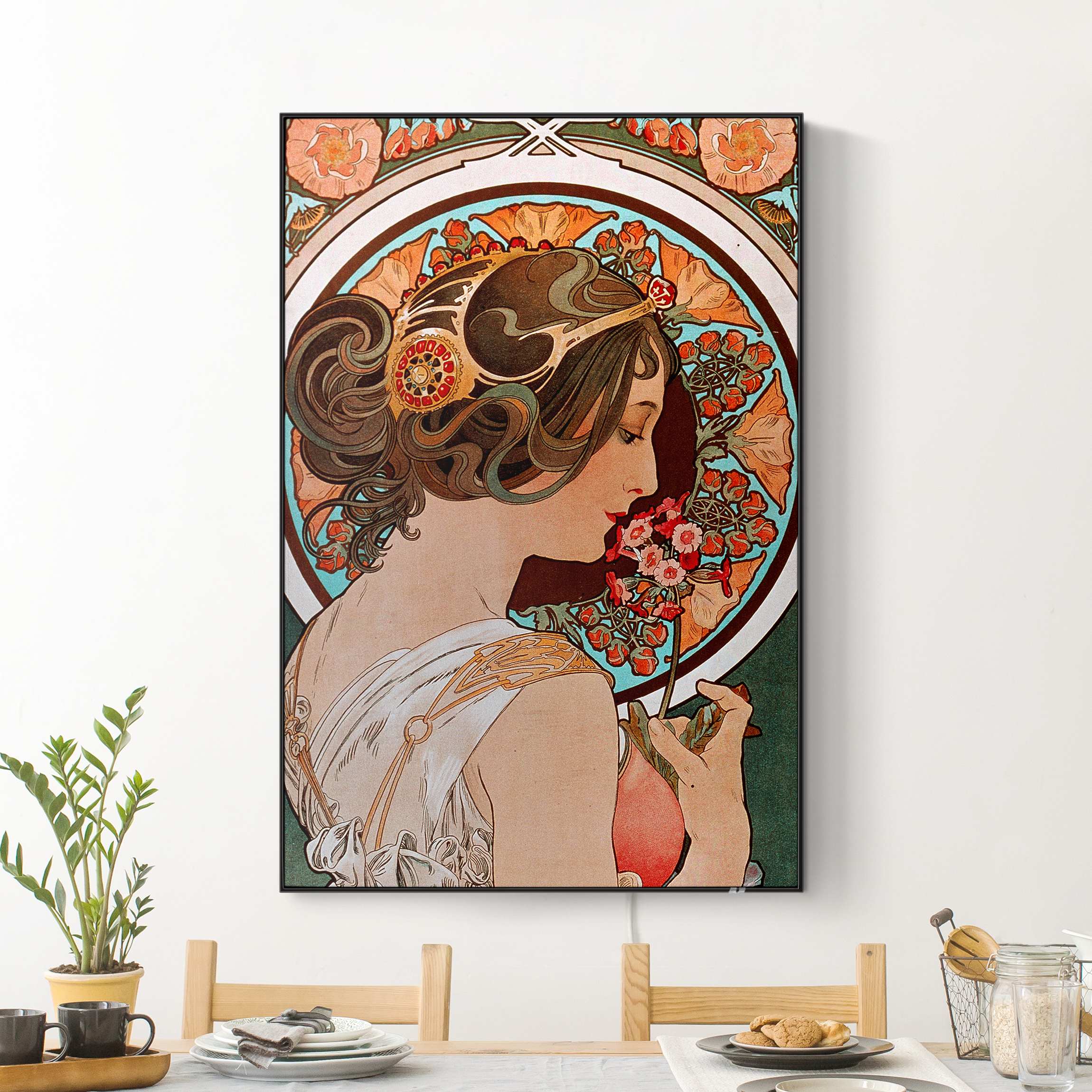 LED-Wechselbild Alfons Mucha - Schlüsselblume günstig online kaufen