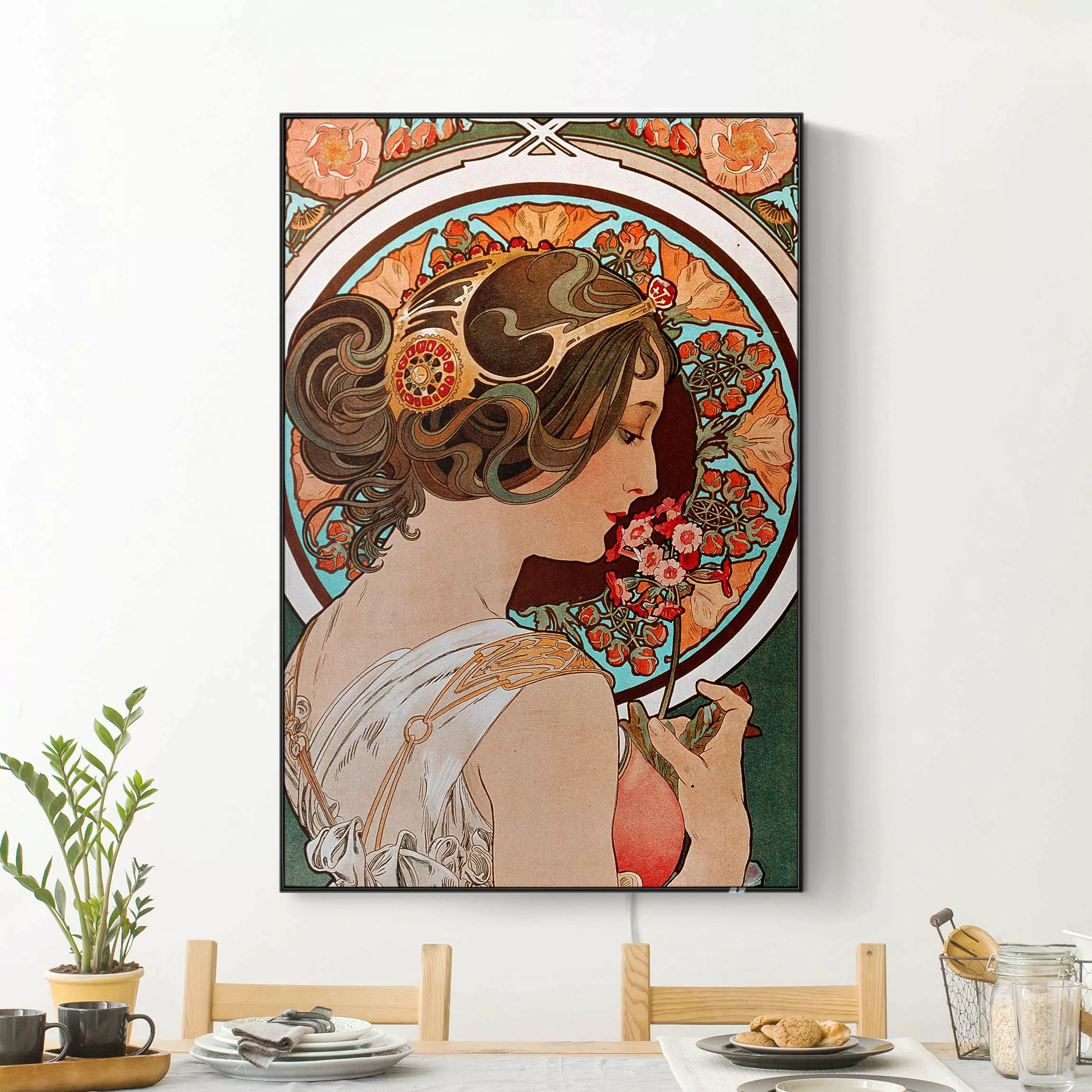 LED-Wechselbild Alfons Mucha - Schlüsselblume günstig online kaufen