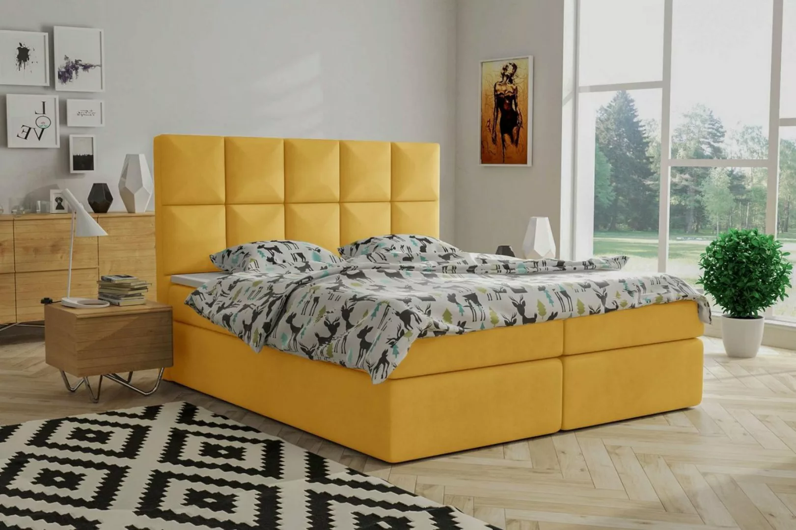 Stylefy Boxspringbett Spirit (Schlafzimmerbett, Bett), Design günstig online kaufen