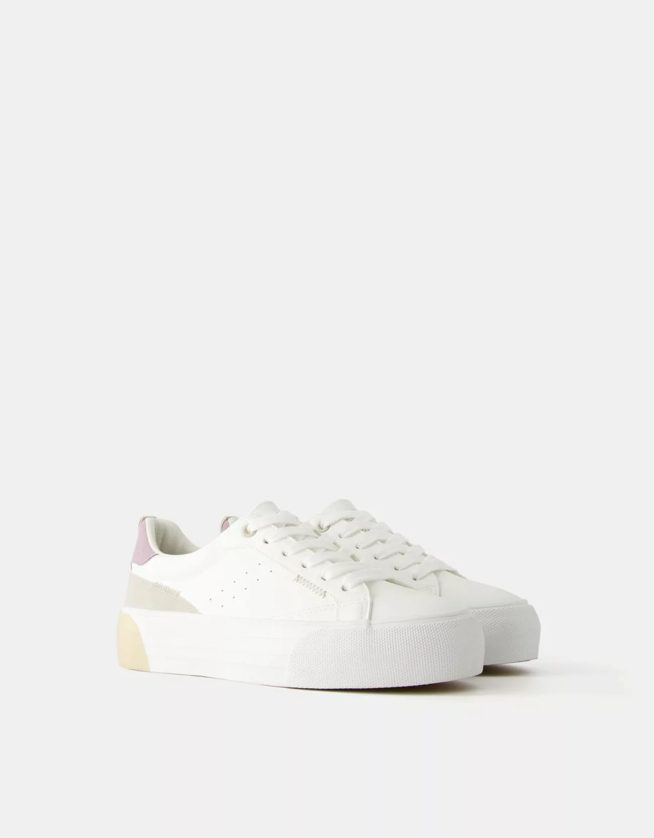 Bershka Kombinierte Sneaker Damen 34 Weiss günstig online kaufen