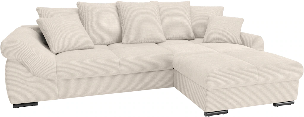 Mr. Couch Ecksofa "Livorno L-Form", inkl. Hochschläfer-Bettauszug, XL-Bettk günstig online kaufen