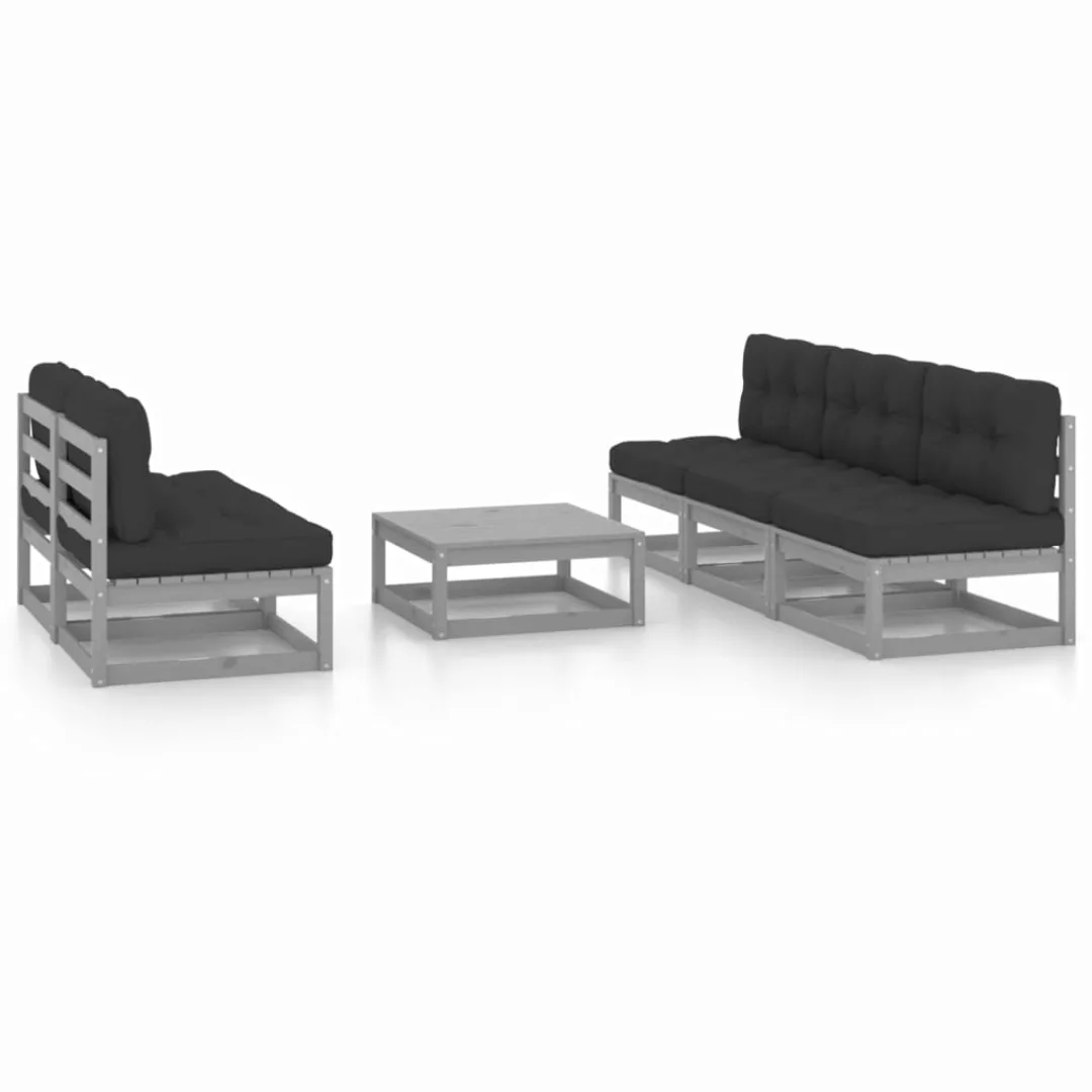 6-tlg. Garten-lounge-set Mit Kissen Kiefer Massivholz günstig online kaufen