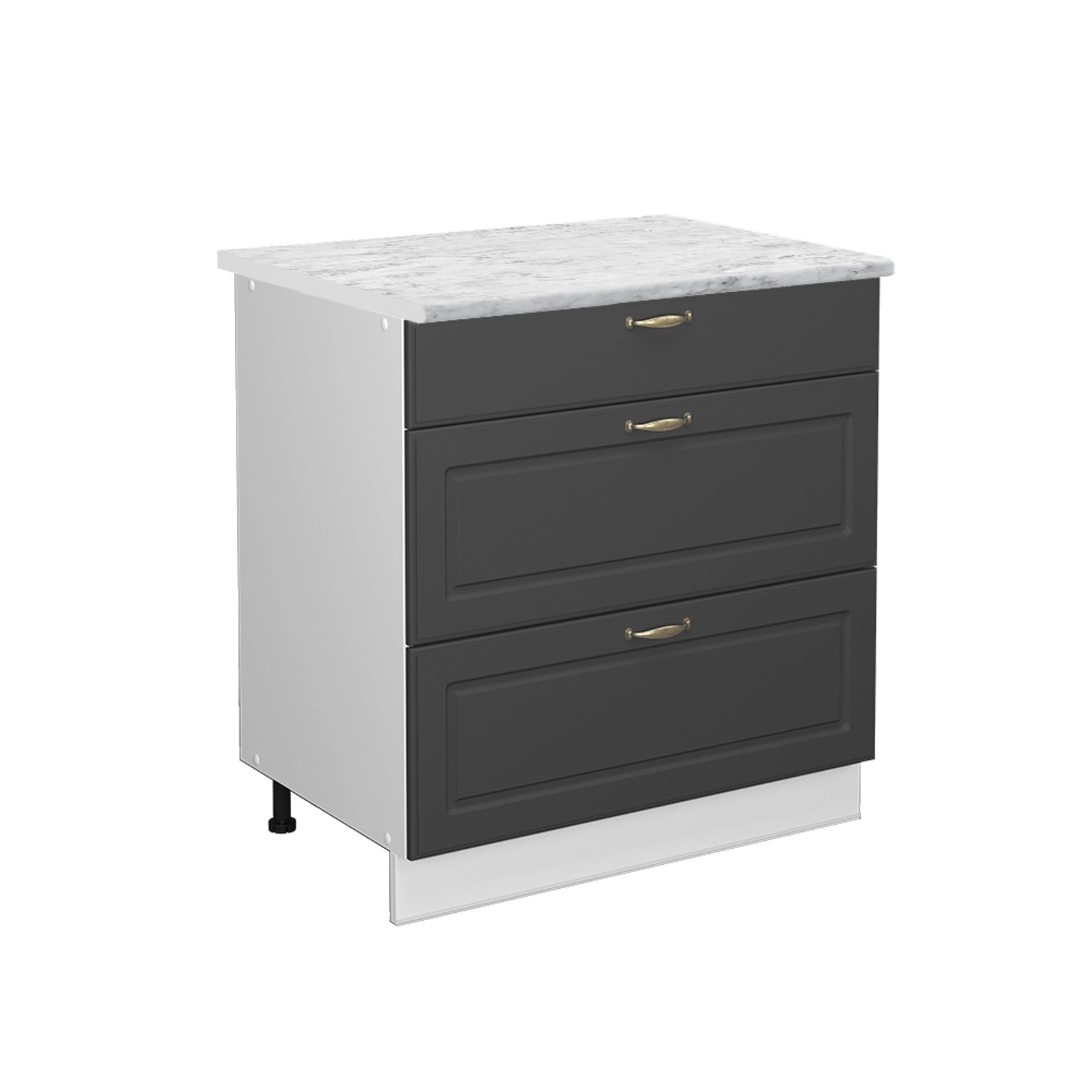 Vicco Unterschrank Fame-Line, Anthrazit-Gold/Weiß, 80 cm günstig online kaufen