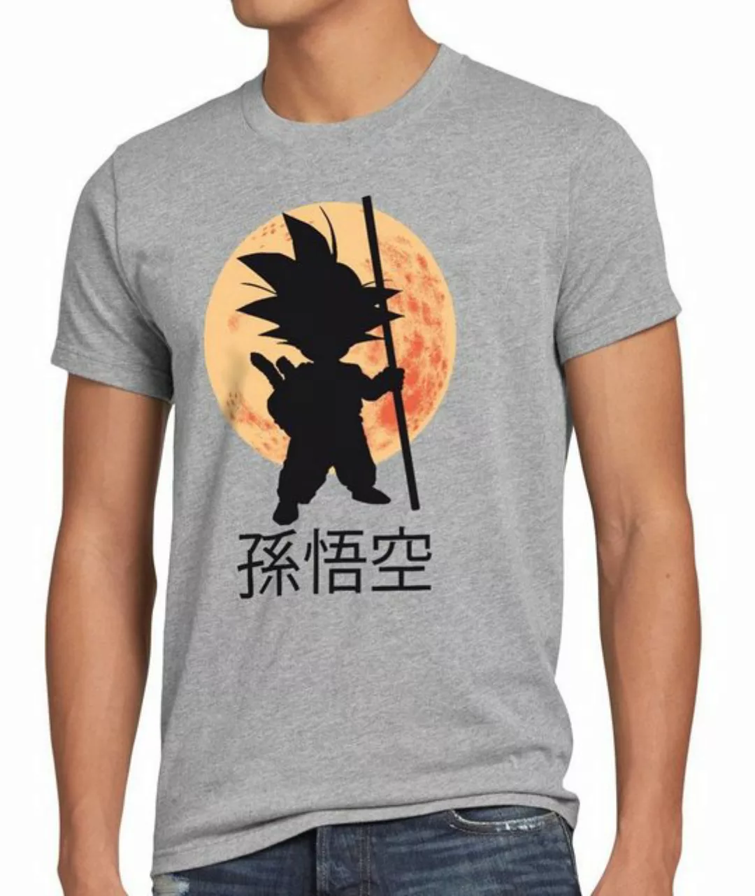 style3 Print-Shirt Herren T-Shirt Goku Mond Ball Krillin Dragon Roshi Anime günstig online kaufen