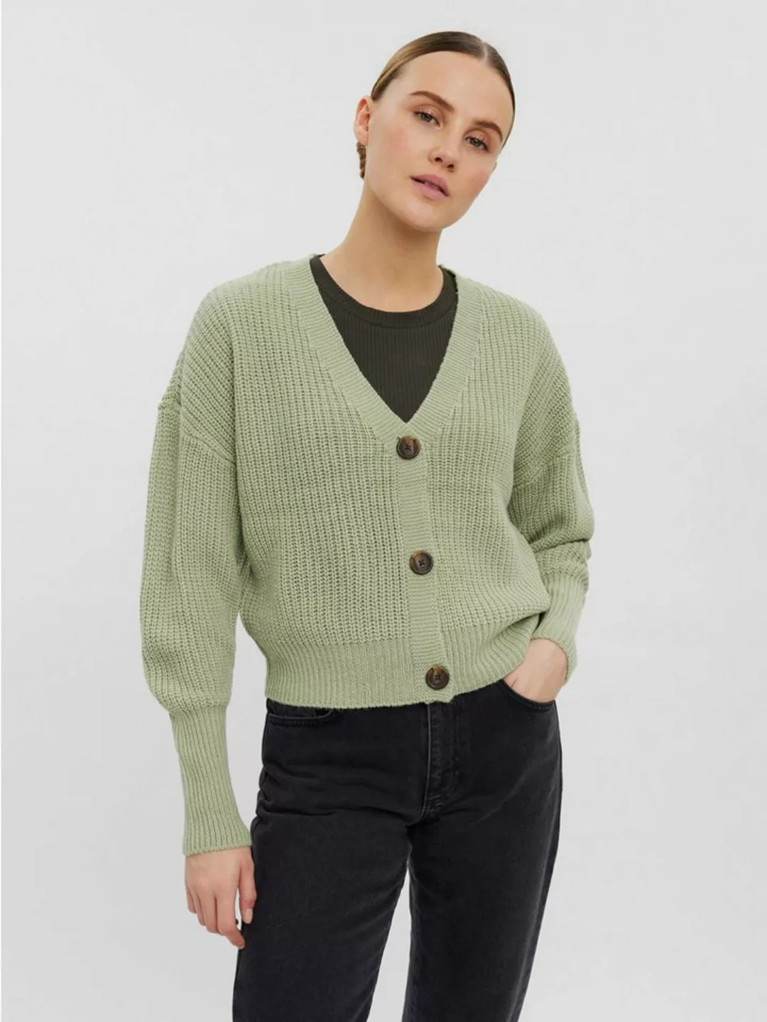 Vero Moda Strickjacke VMLEA LS V-NECK CUFF CARDIGAN günstig online kaufen