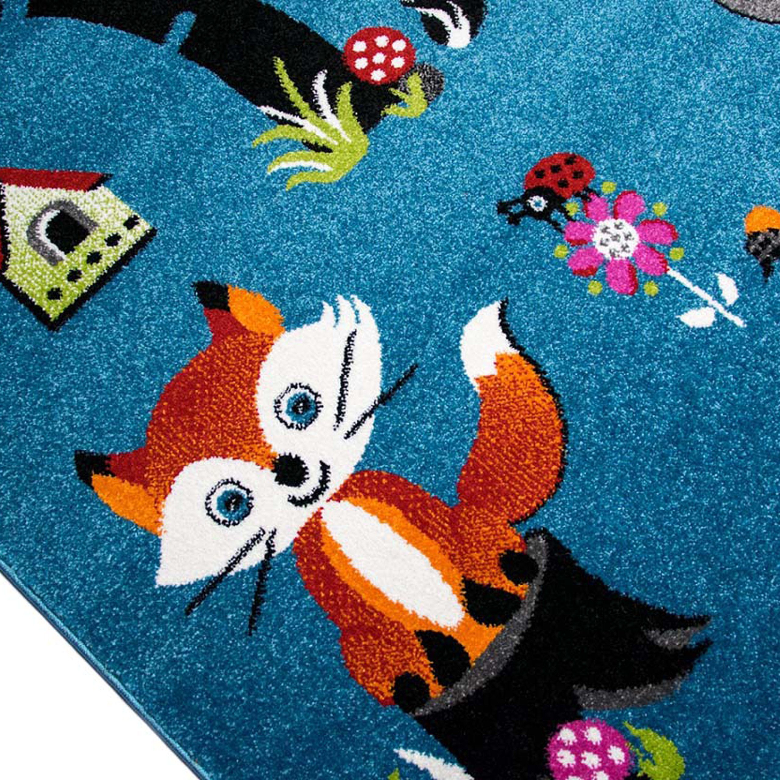 Carpetia Kinderteppich Teppich mit vielen Tiermotiven, günstig online kaufen