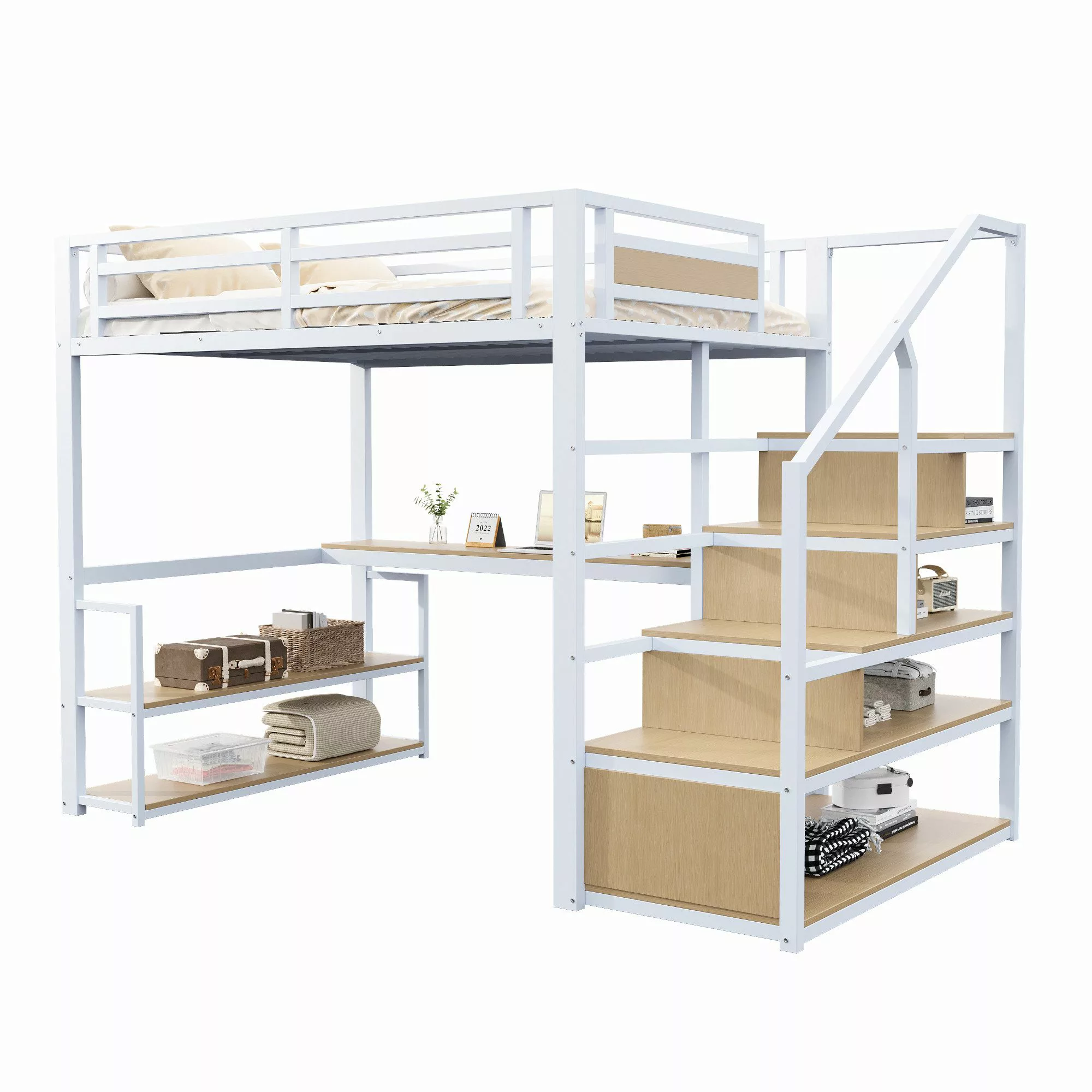 MODFU Hochbett Funktionsbett Kinderbett (Metall-Hochbett mit günstig online kaufen