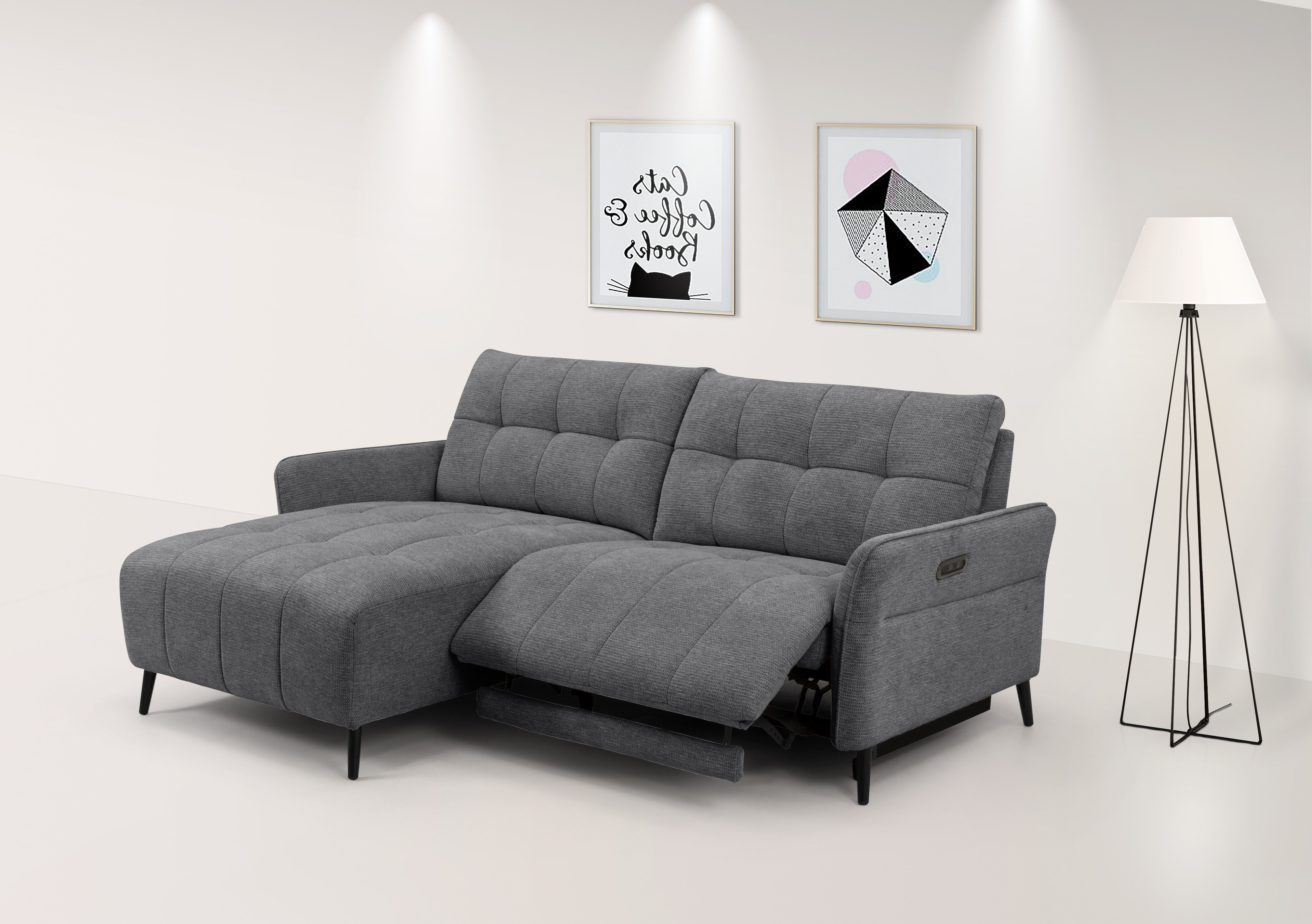 INOSIGN Ecksofa "DENIO 3-Sitzer, L-Form (Breite 209cm), elektr. Relaxfunkti günstig online kaufen