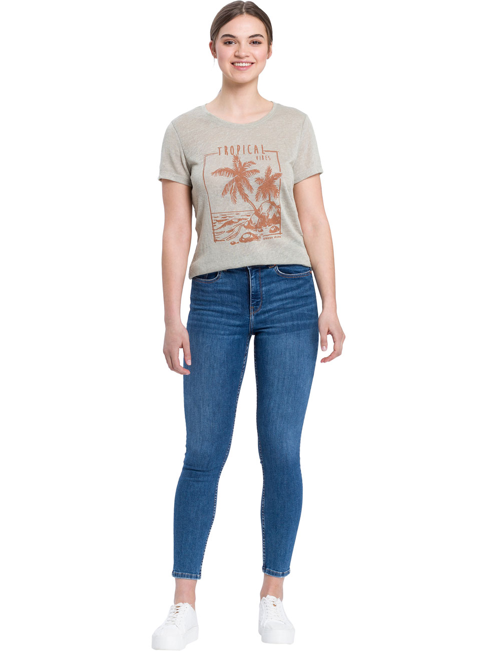 Cross Jeans Damen Jeans Judy - Super Skinny Fit - Blau - Straight Blue günstig online kaufen