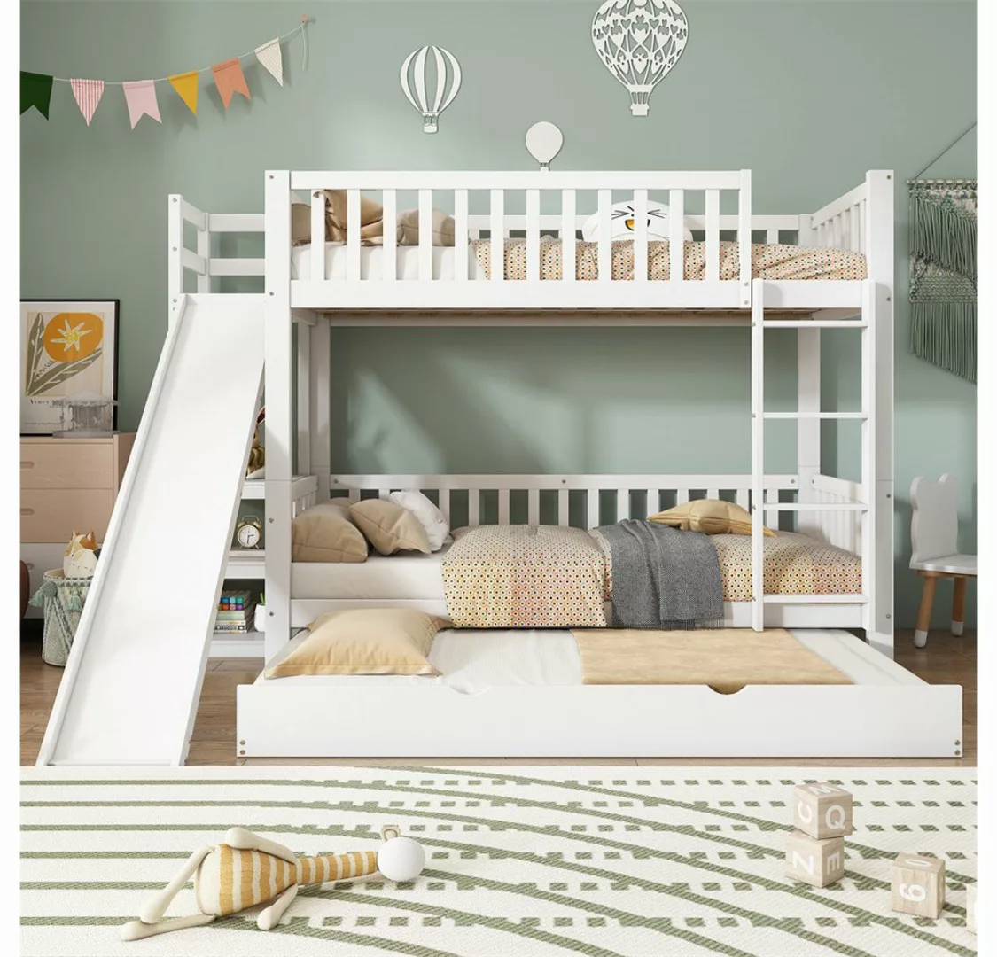 XDeer Etagenbett Etagenbett mit Rollbett, Kinderbett, mit Fallschutzgitter, günstig online kaufen