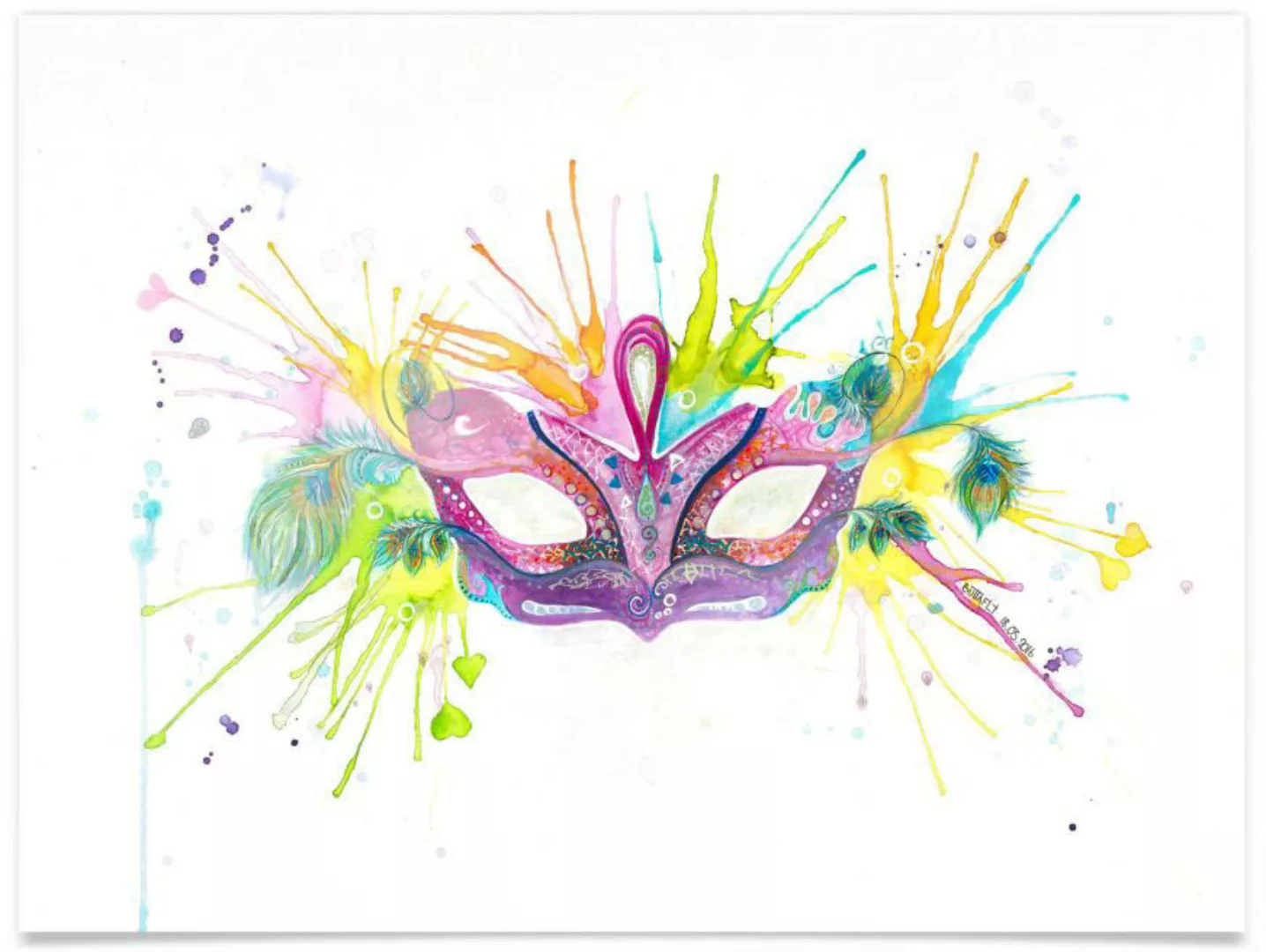 Wall-Art Poster "Mardi Gras", Schriftzug, (1 St.) günstig online kaufen