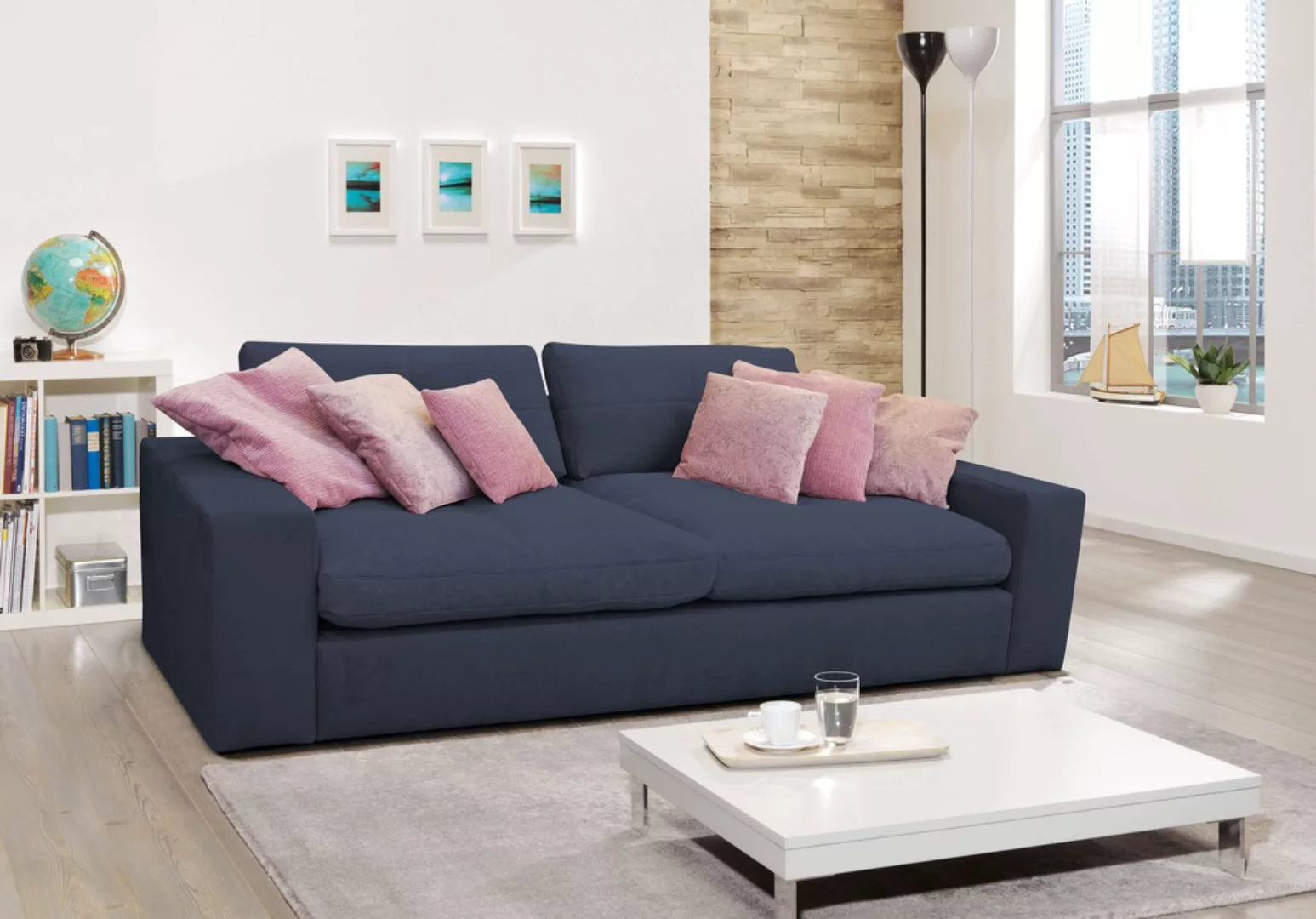 alina Big-Sofa "Sandy", 266 cm breit und 123 cm tief, in modernem Cordstoff günstig online kaufen