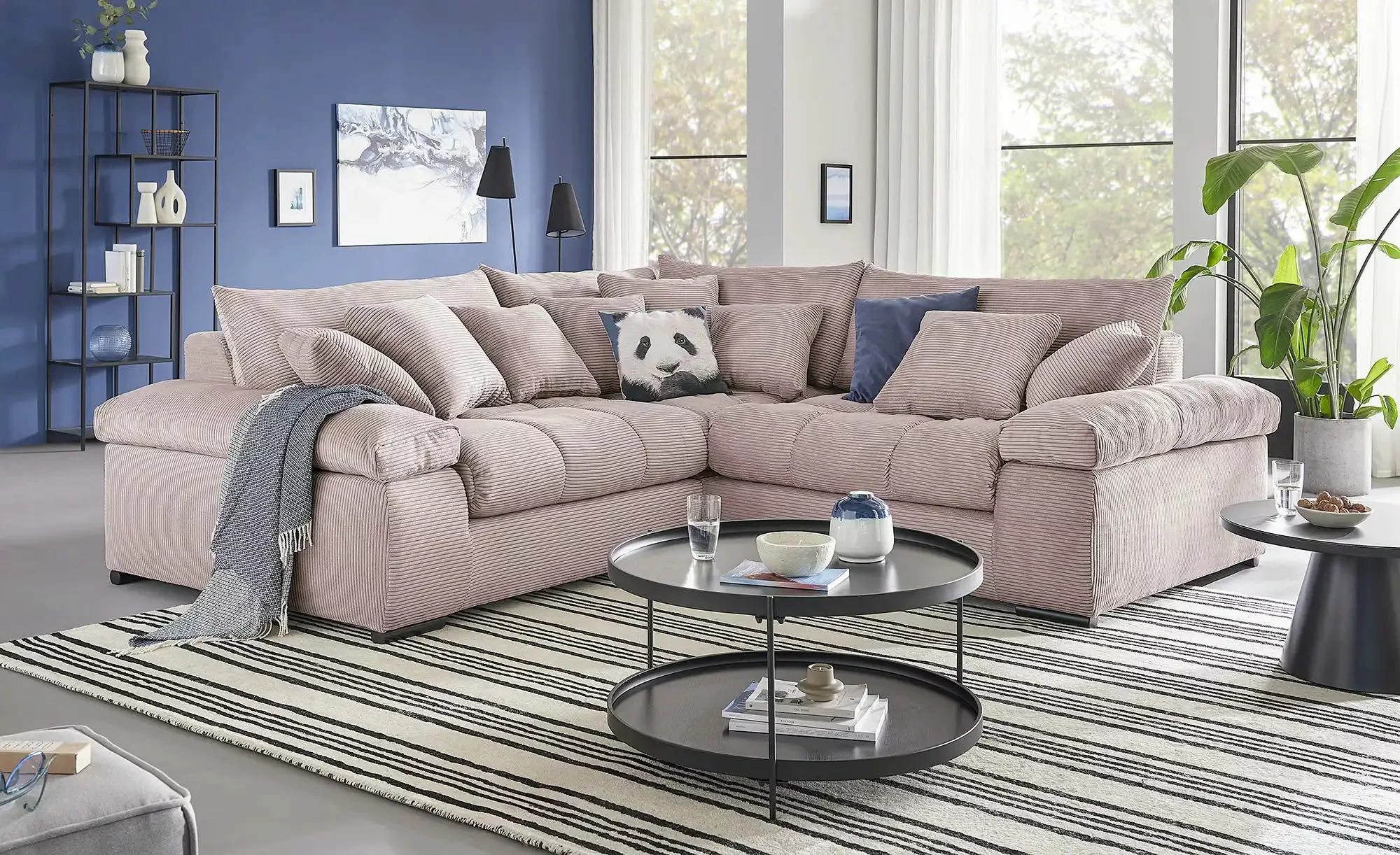 bobb Ecksofa  Hella ¦ rosa/pink ¦ Maße (cm): B: 284 H: 96 T: 284.0 Polsterm günstig online kaufen