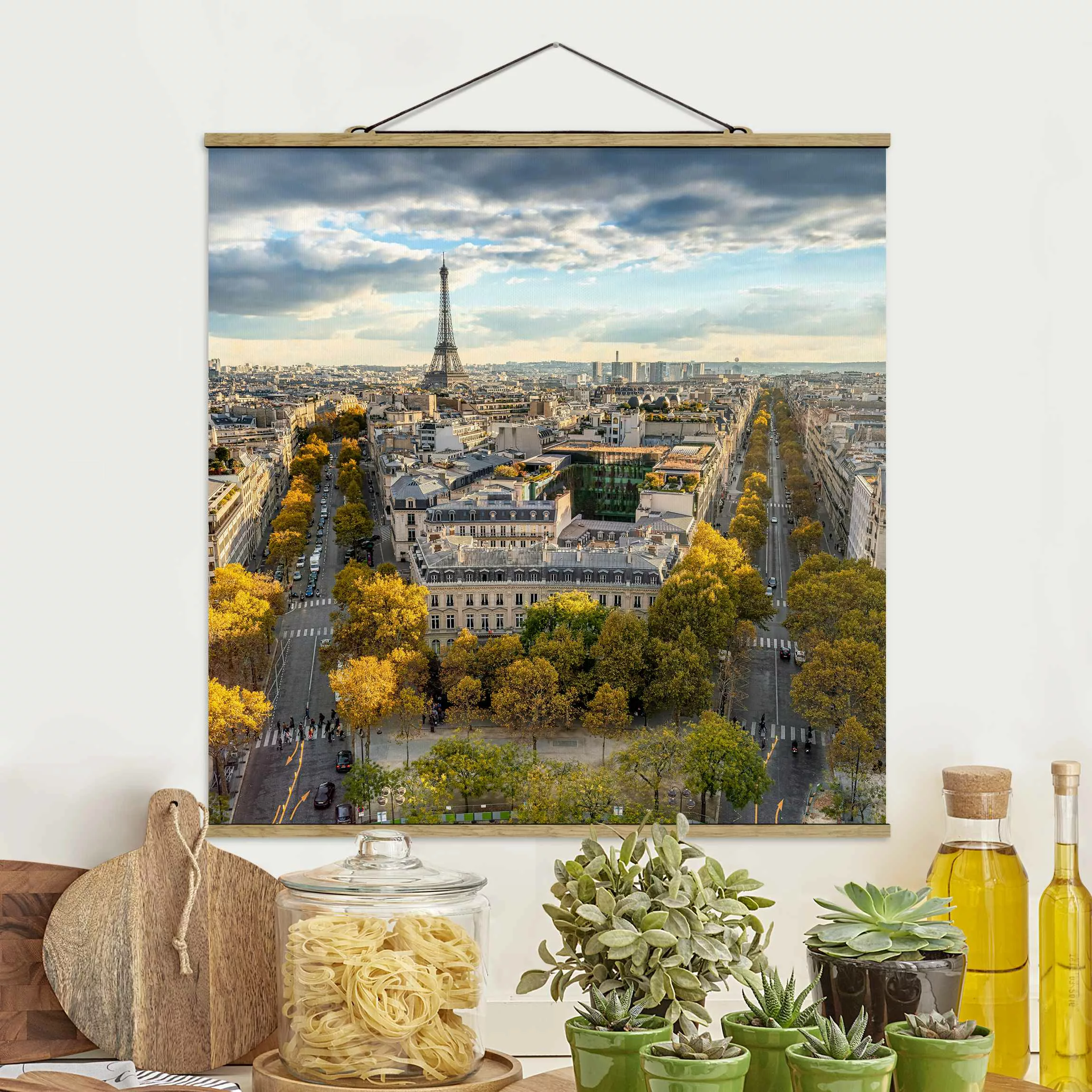 Stoffbild mit Posterleisten Nice day in Paris günstig online kaufen