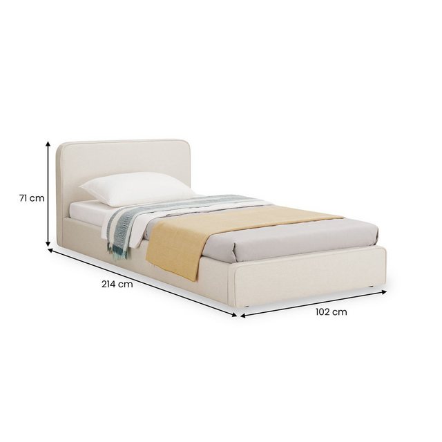 IDIMEX Polsterbett MARINI, Bett 90x200 cm mit Lattenrost Einzelbett mit Kop günstig online kaufen