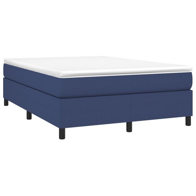 furnicato Bett Bettgestell ohne Matratze Blau 140x200 cm Stoff (1-tlg) günstig online kaufen