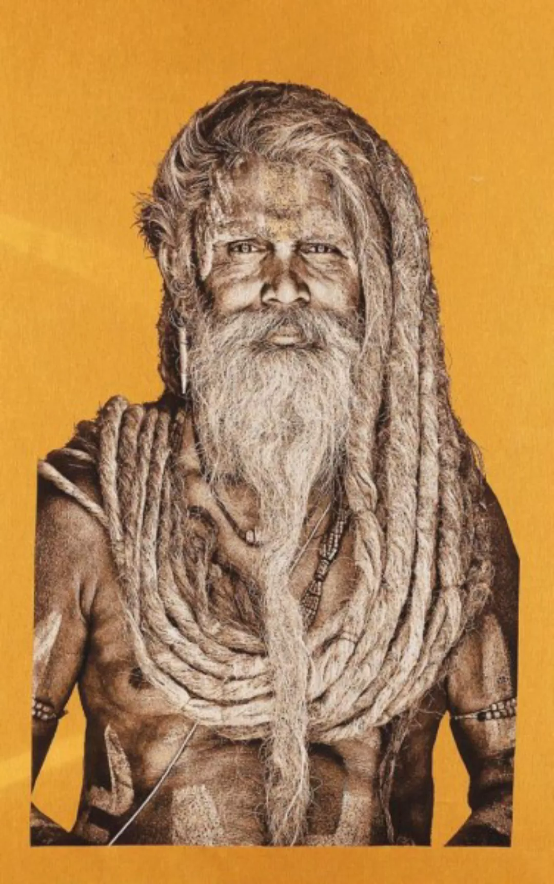 Gobelin Bild - Veda Shripati - Ochre ca. 75x125 cm gerahmt günstig online kaufen