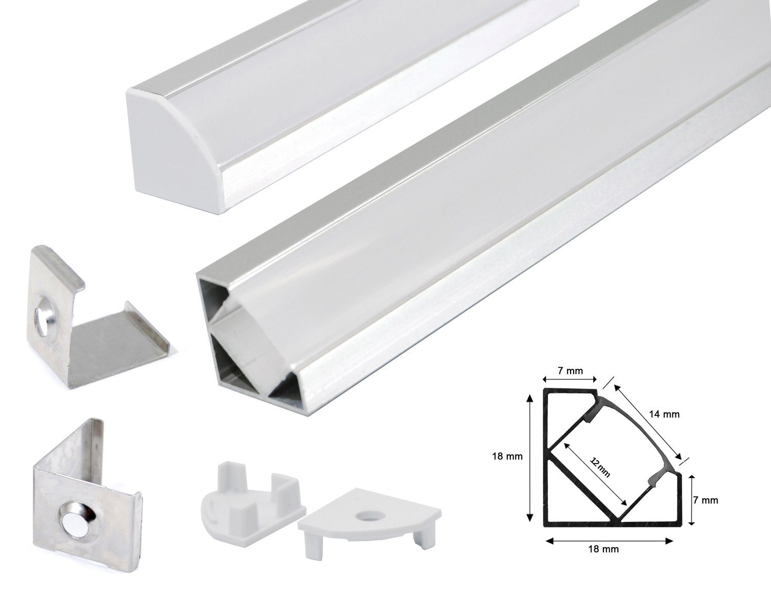 ENERGMiX LED-Stripe-Profil 2 Meter Alu Profile günstig online kaufen