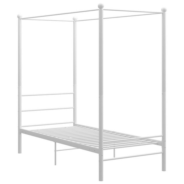 furnicato Bettgestell Himmelbett Weiß Metall 90x200 cm (1-tlg) günstig online kaufen